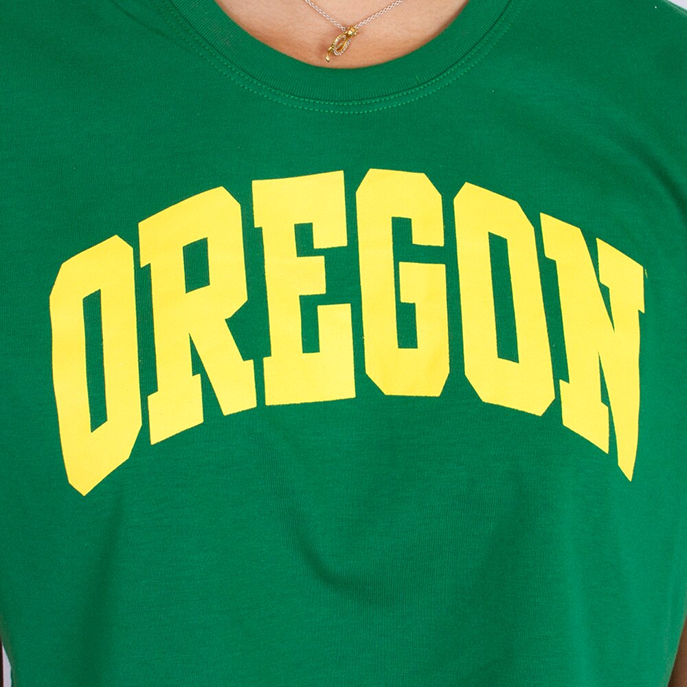 Arched Oregon, Zoozatz, Green, Crop Top, Polyester Blend, Women, Boxy, T-Shirt, 796953
